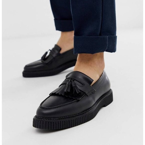 black loafers mens asos